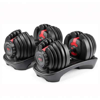 Gym Equipment Fitness Exercise Free Weight Lifting Quick Lock Dumbbells 24kg 40KG 90Pounds Automatic Adjustable dumbbell set